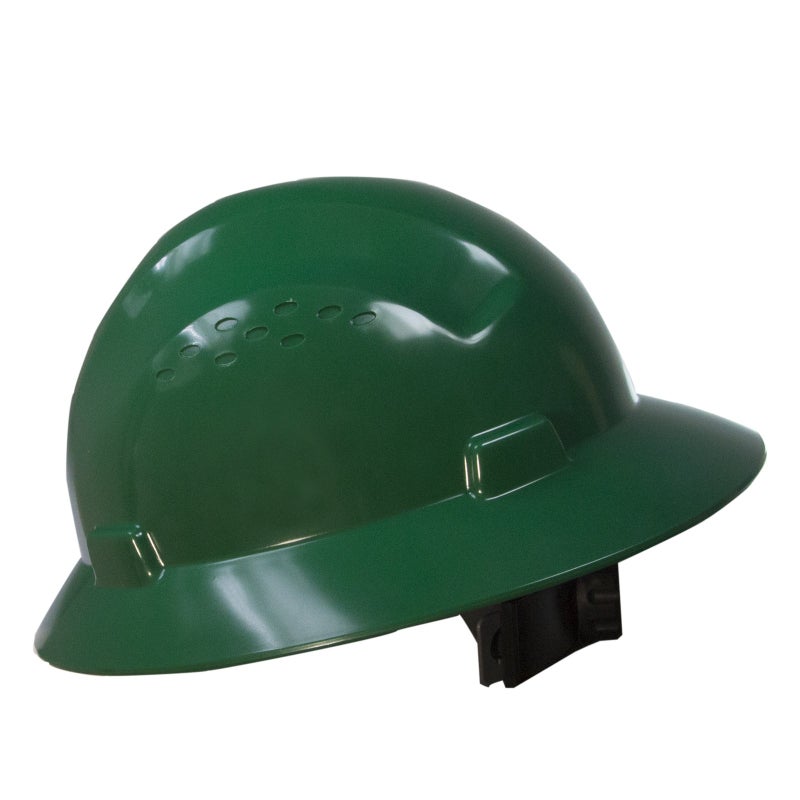 JORESTECH Safety Hard Hat Green HDPE Full Brim Helmet with 4-Point Adjustable Ratchet Suspension for Work, Home, and General Headwear Protection ANSI Z89.1-14 Compliant HHAT-02 - Image 2